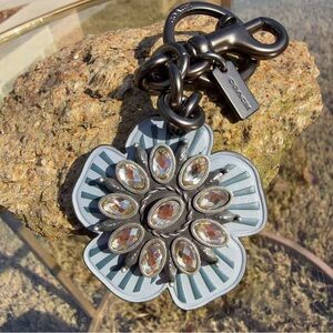 EUC Coach Tea Rose Bag Charm 78636